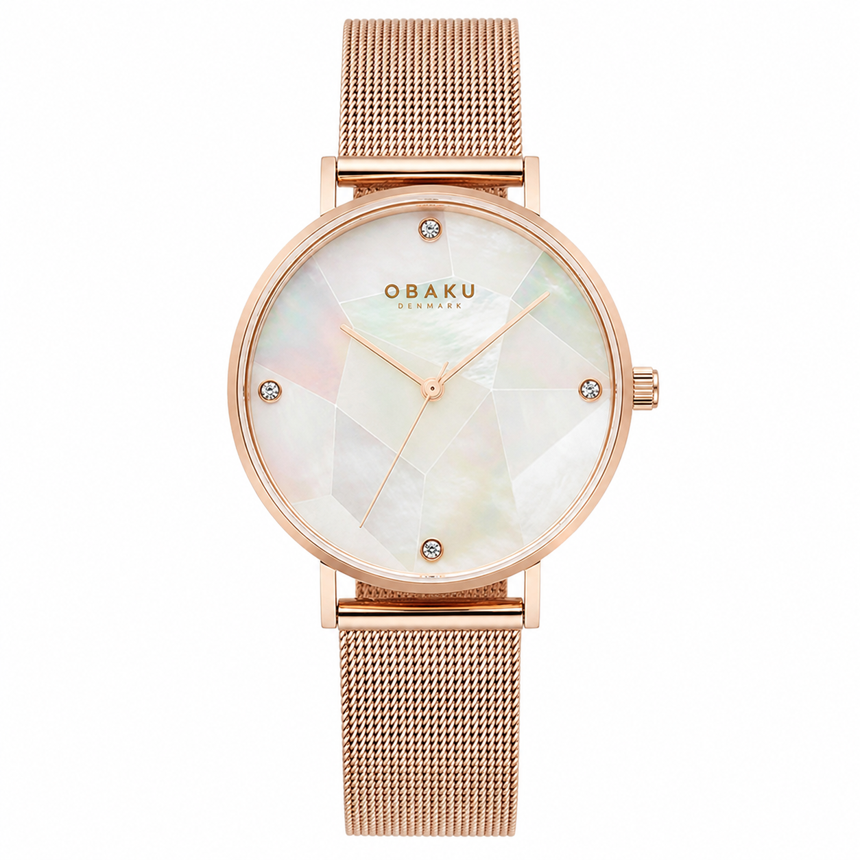 87f9af51-dd5c-40c7-9c65-cb777ebee8ec ساعت مچی زنانه اوباکو Obaku MOSAIK ROSE مدل V268LXVWMV - Image 1