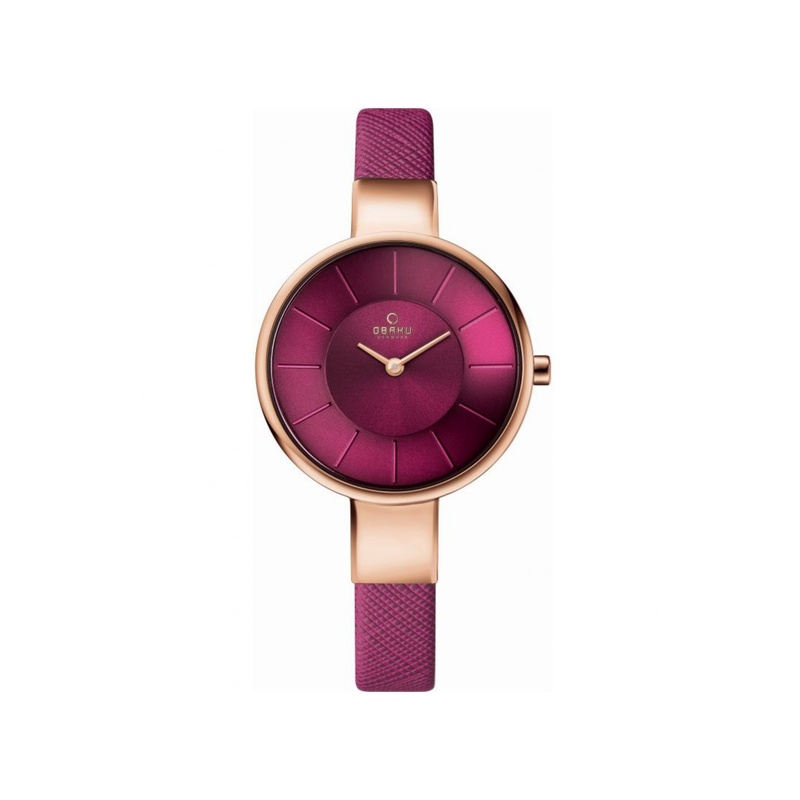 Obaku_V149LXVQRD_gallery_full_real_800x800 ساعت مچی زنانه اوباکو Obaku SOL CHERRY V149LXVQRD - Image 1