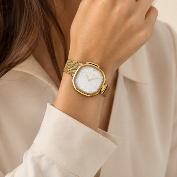 ساعت مچی زنانه اوباکو Obaku BRILLIANT GOLD مدل V277LXGIMG - Image 5