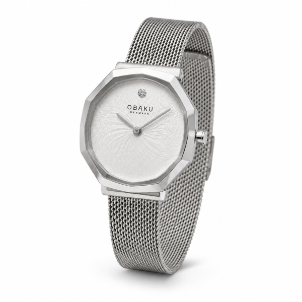 ساعت مچی زنانه اوباکو Obaku BRILLIANT STEEL DIAMOND مدل V277LXCIMC - Image 2